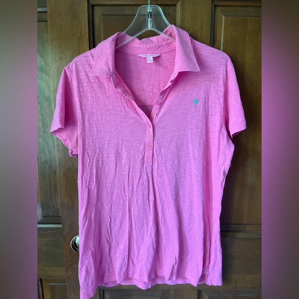 Lily Pulitzer pink polo